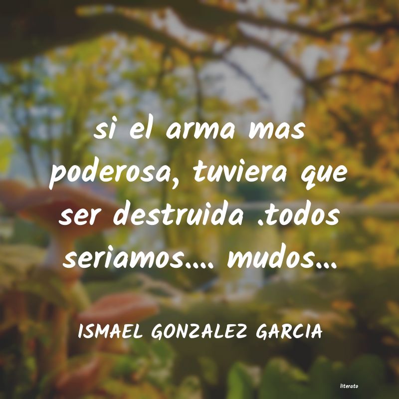 Frases de ISMAEL GONZALEZ GARCIA