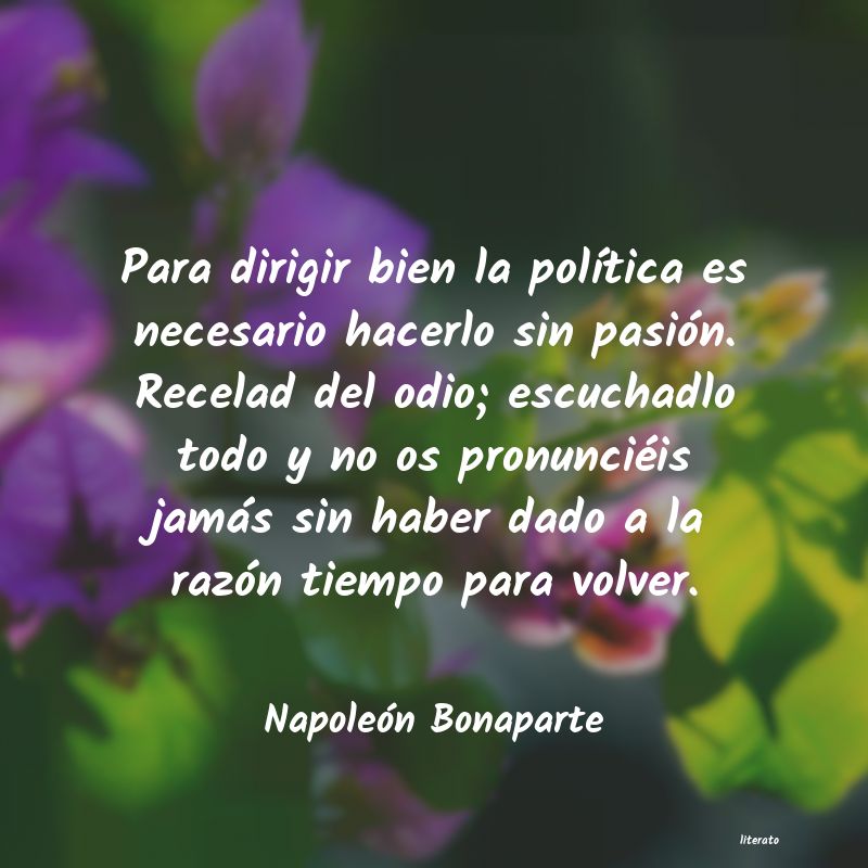 frases de Napoleón Bonaparte