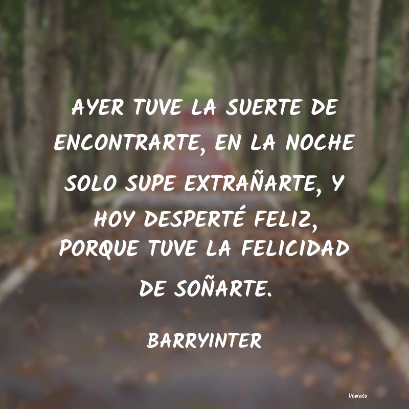 Frases de BARRYINTER