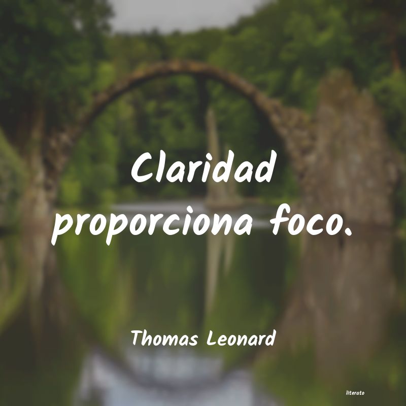 Frases de Thomas Leonard