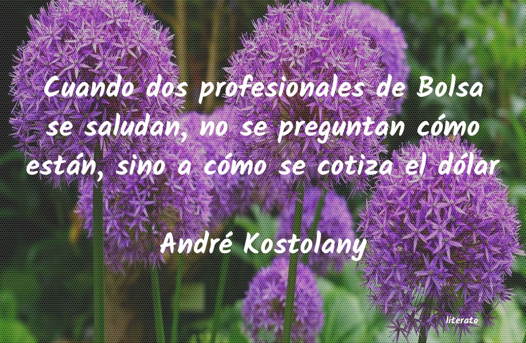 frases de André Kostolany