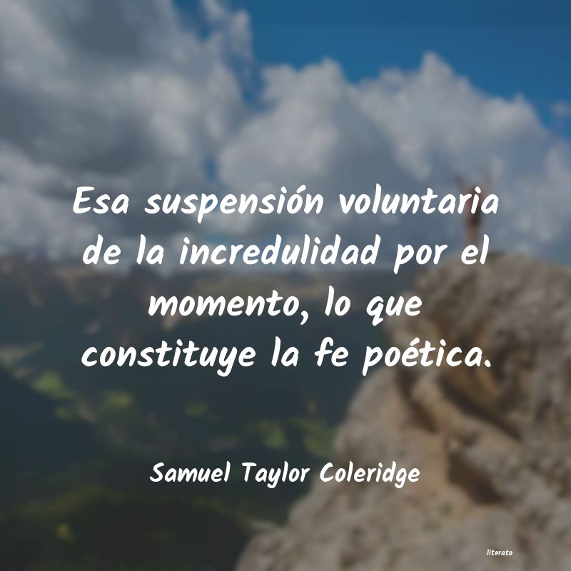 Frases de Samuel Taylor Coleridge