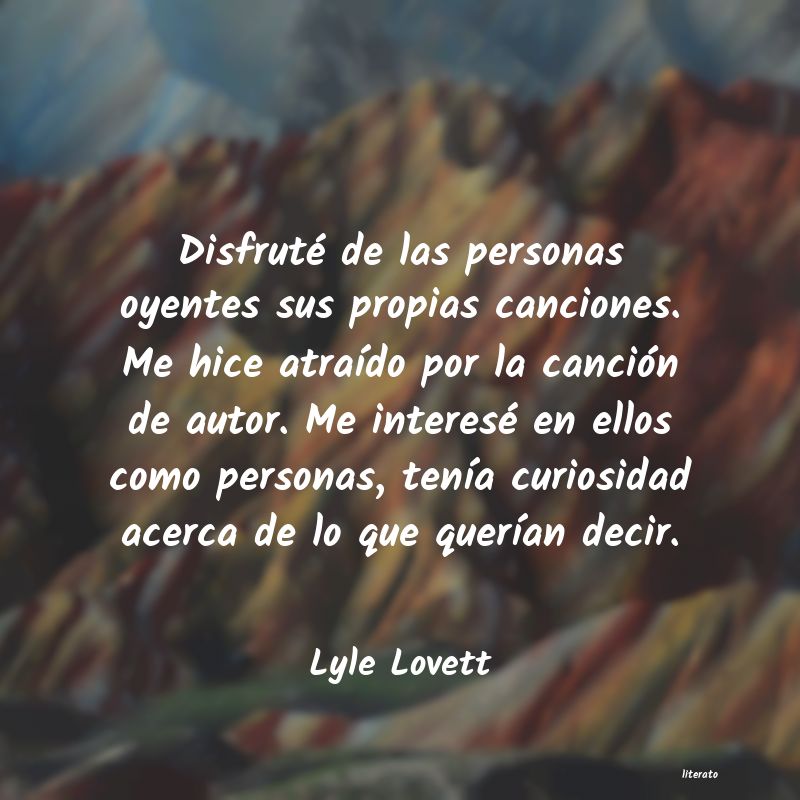 frases de Lyle Lovett
