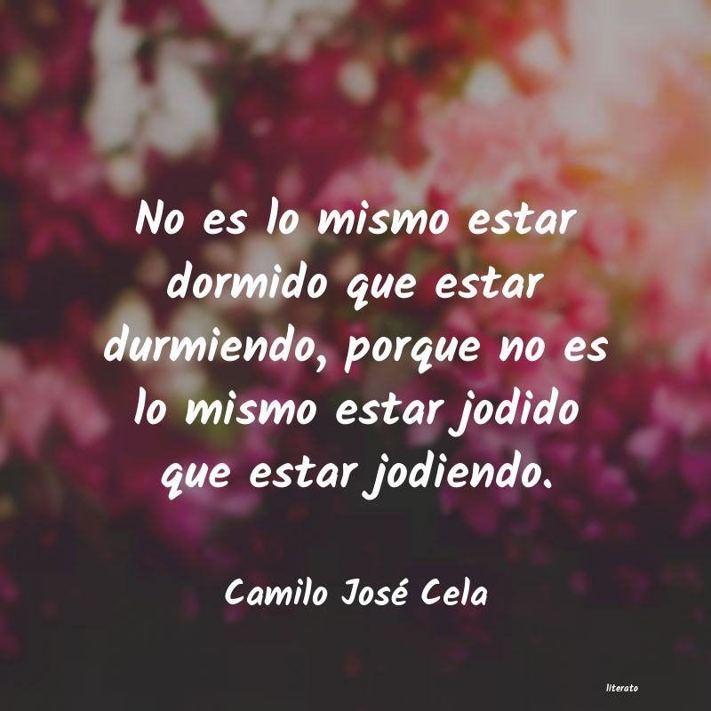 frases de Camilo José Cela