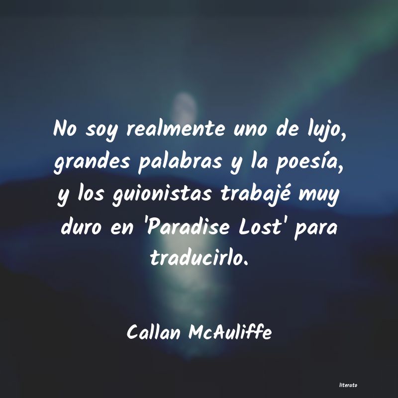 frases de Callan McAuliffe