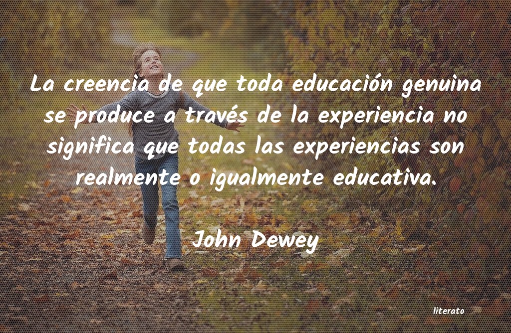 frases dewey la experiencia