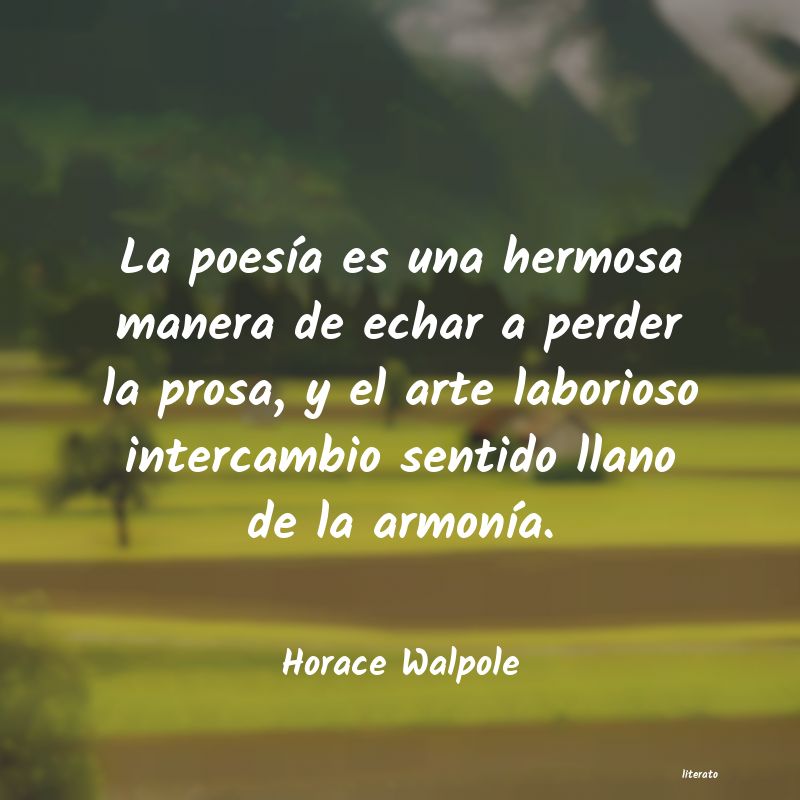 frases de Horace Walpole