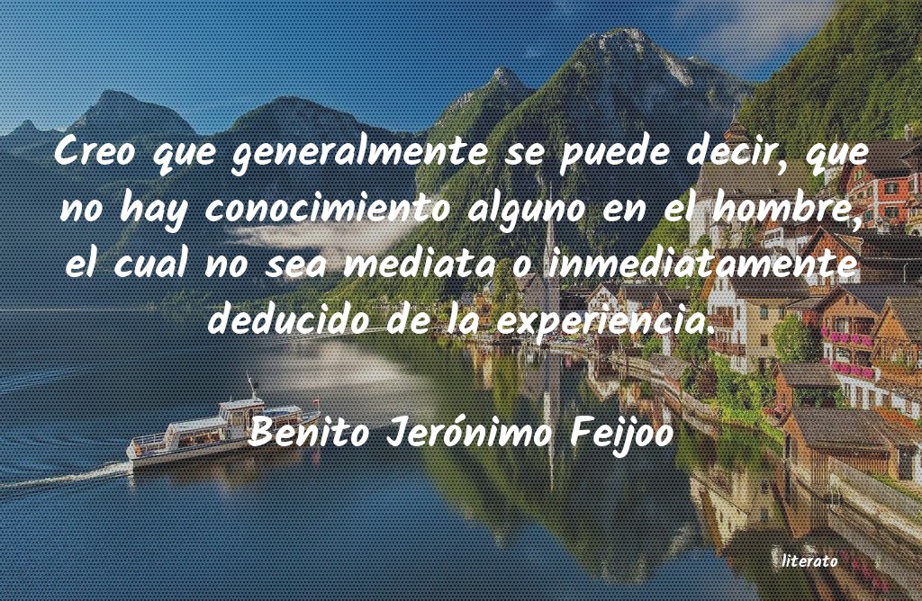 frases de Benito JerÃ³nimo Feijoo