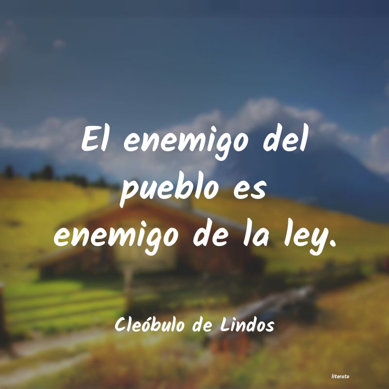 frases de Cleóbulo de Lindos