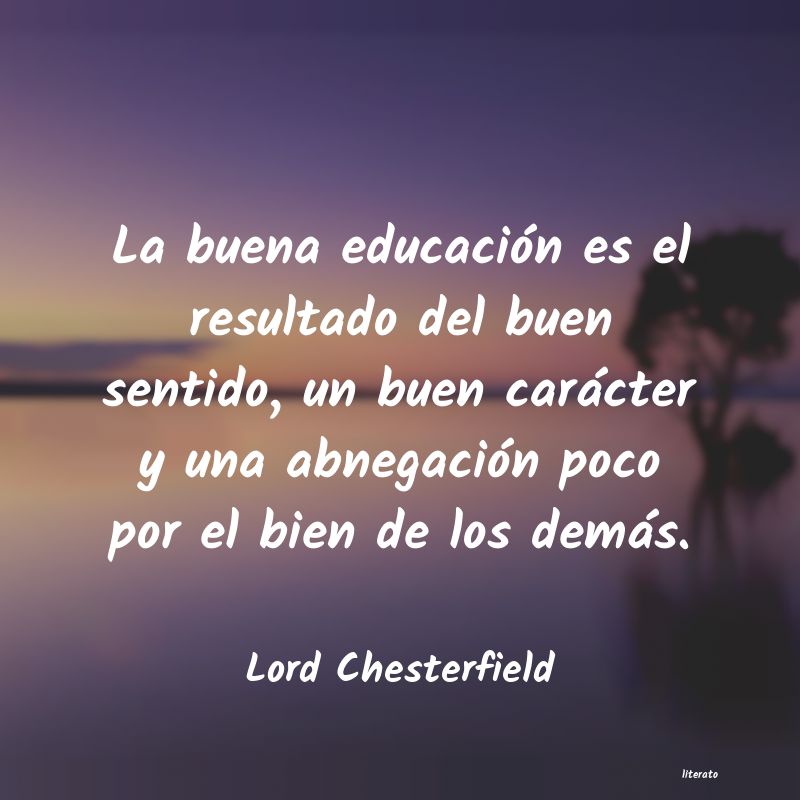 Frases de Lord Chesterfield