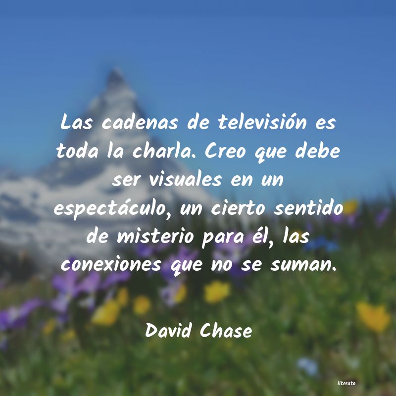 Frases de David Chase