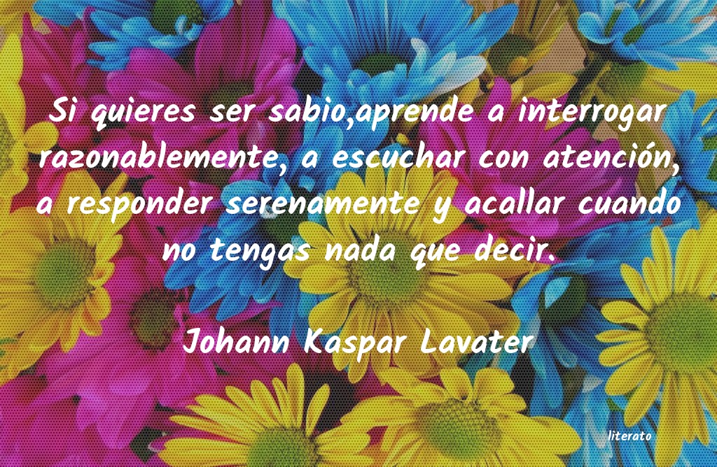 Frases de Johann Kaspar Lavater