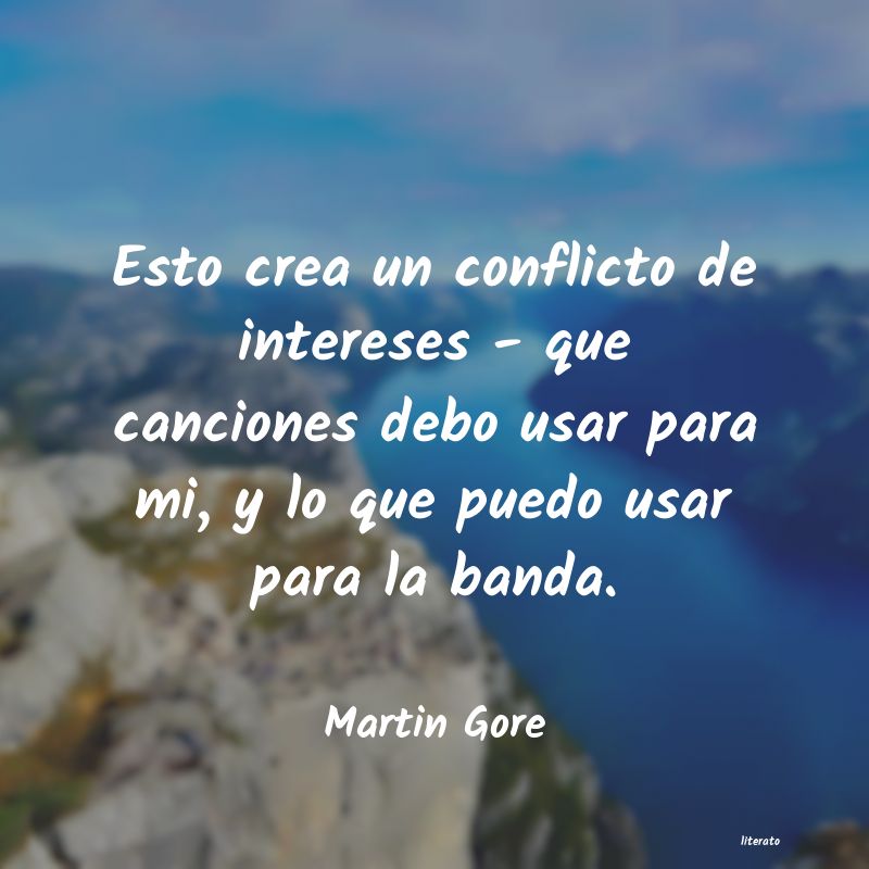 frases de Martin Gore