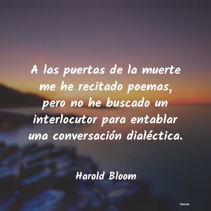 Frases de Harold Bloom