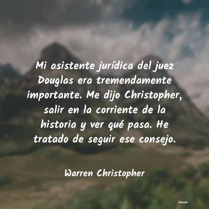 Frases de Warren Christopher