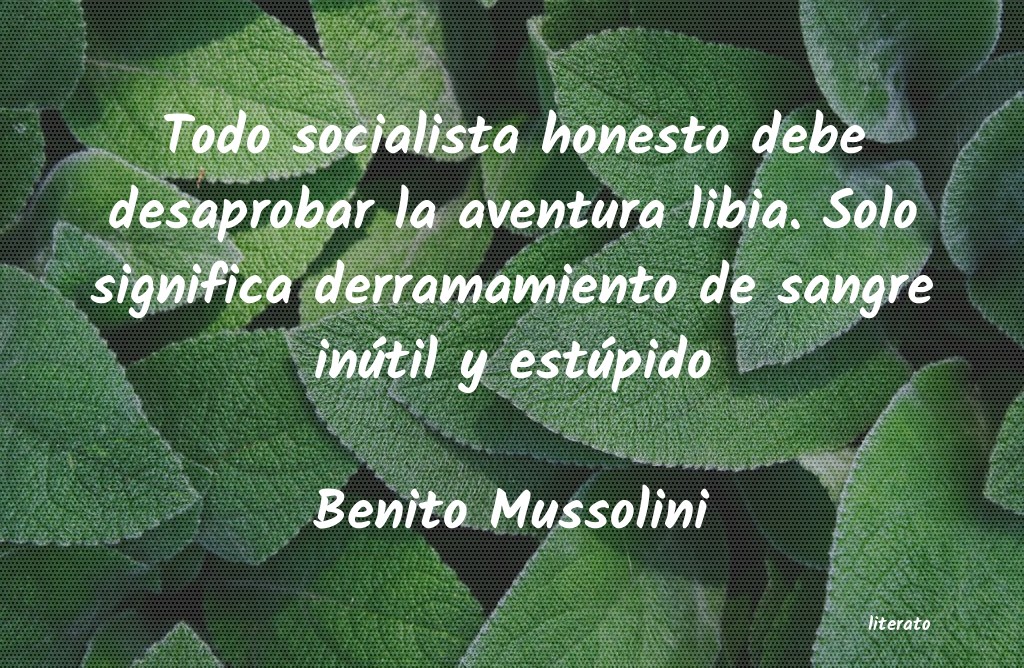 frases de Benito Mussolini