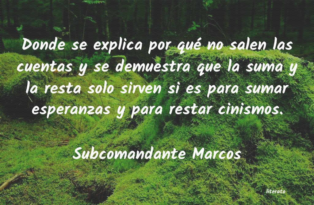 Frases de Subcomandante Marcos