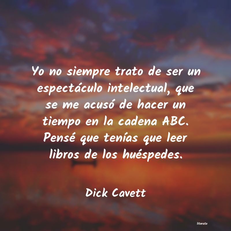 Frases de Dick Cavett