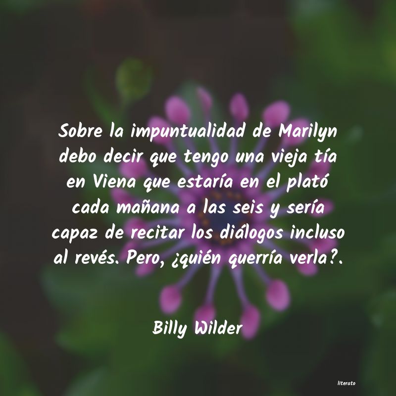 frases de Billy Wilder
