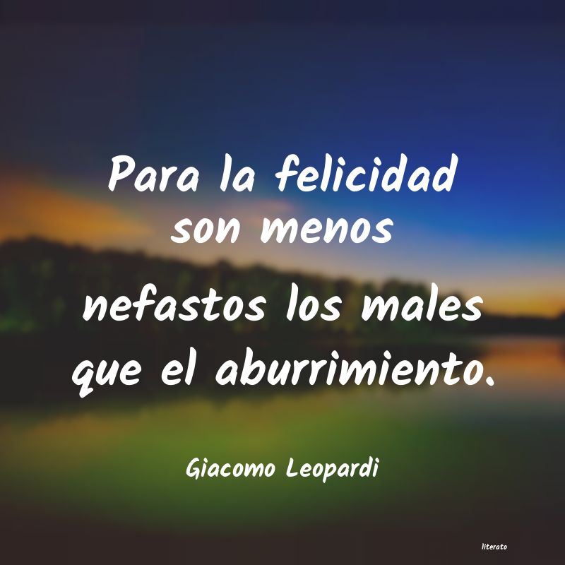 Frases de Giacomo Leopardi