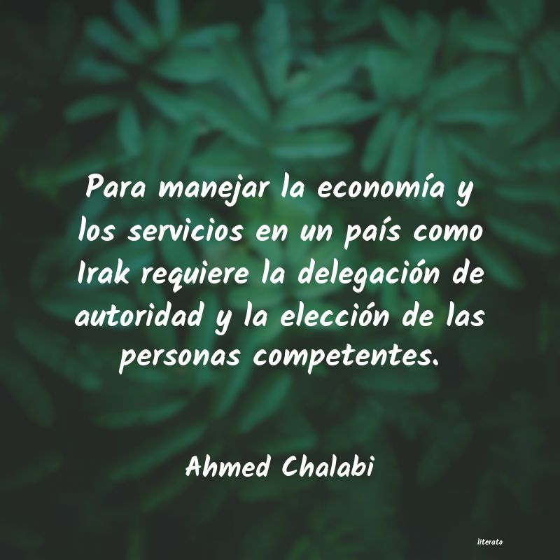 Frases de Ahmed Chalabi