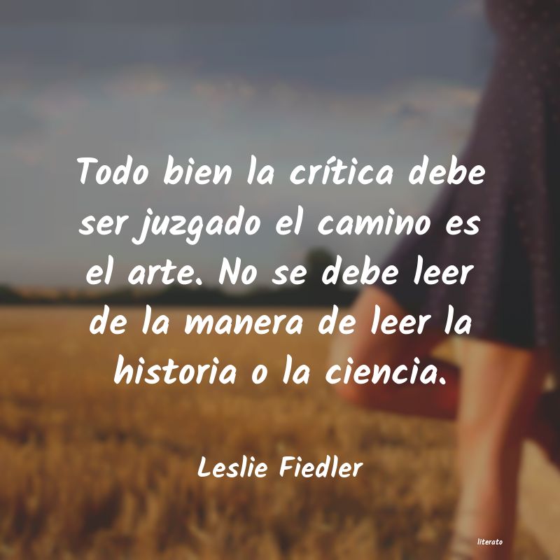 Frases de Leslie Fiedler