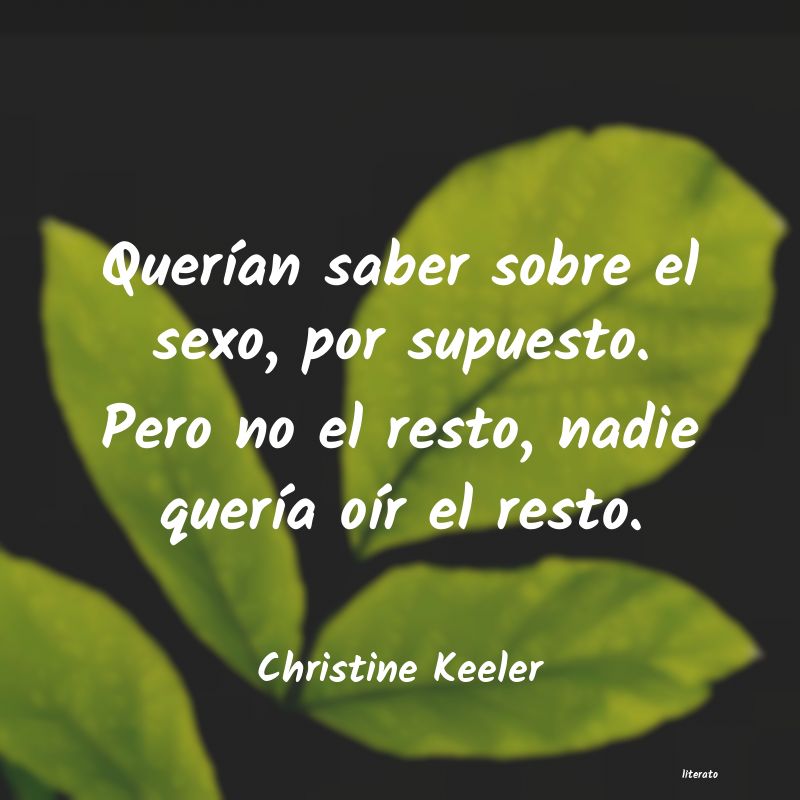frases de Christine Keeler