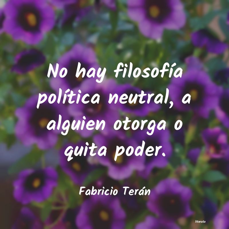 frases de Fabricio Terán