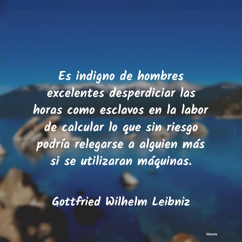 Frases de Gottfried Wilhelm Leibniz