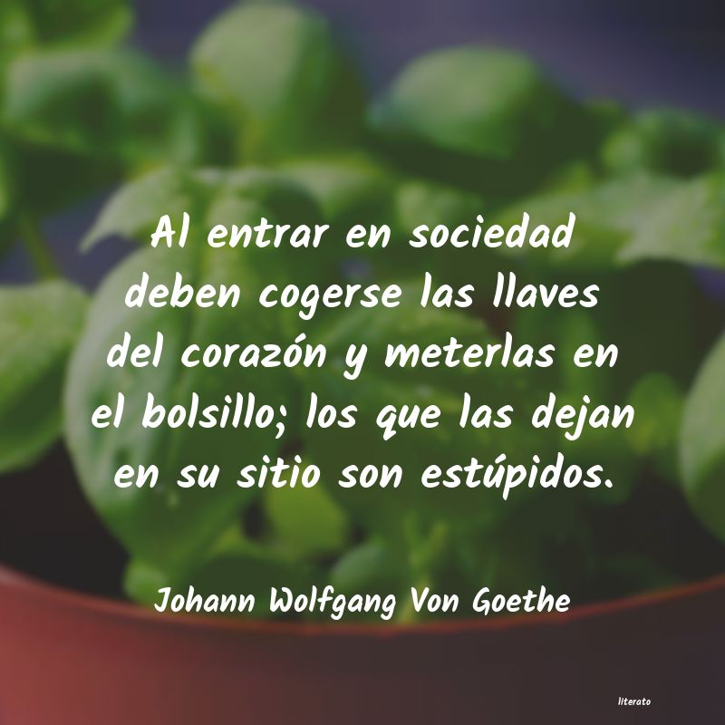 frases de Johann Wolfgang Von Goethe
