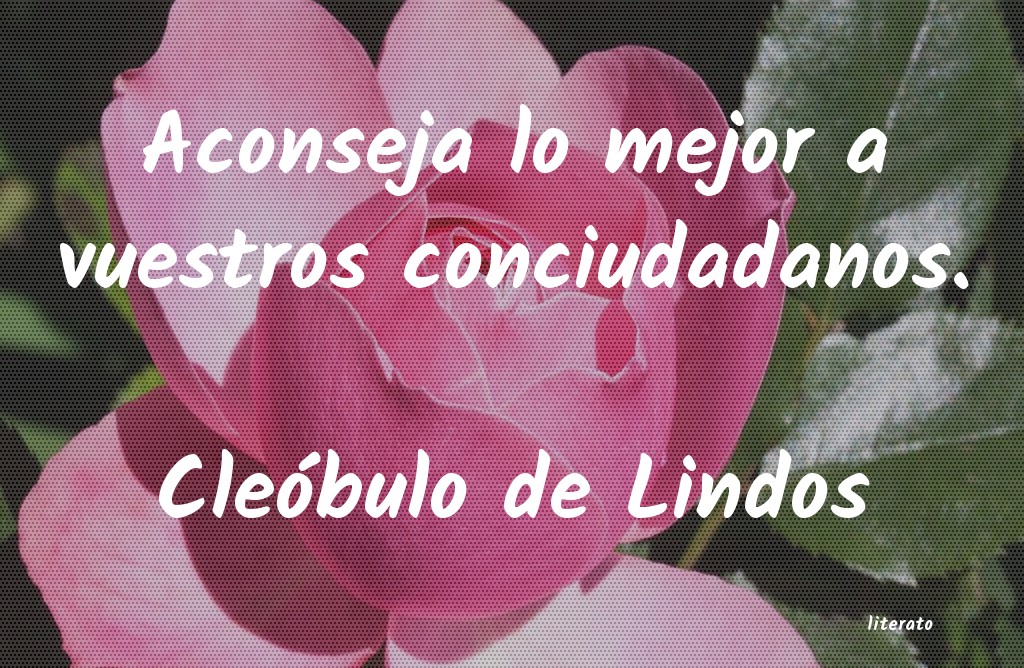 frases de Cleóbulo de Lindos