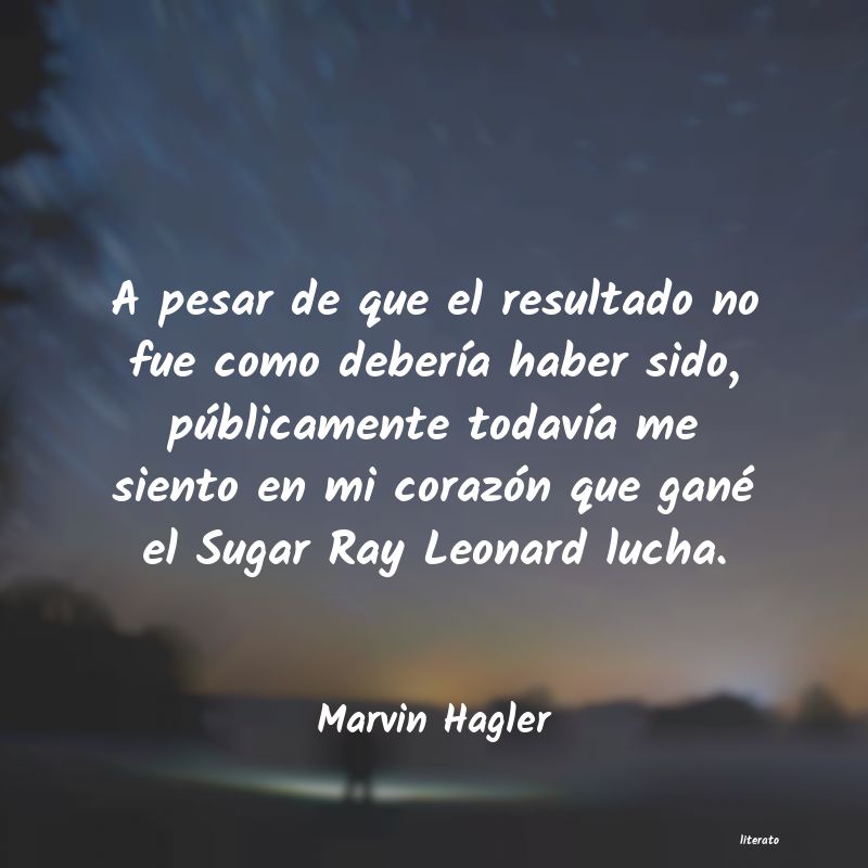 Frases de Marvin Hagler