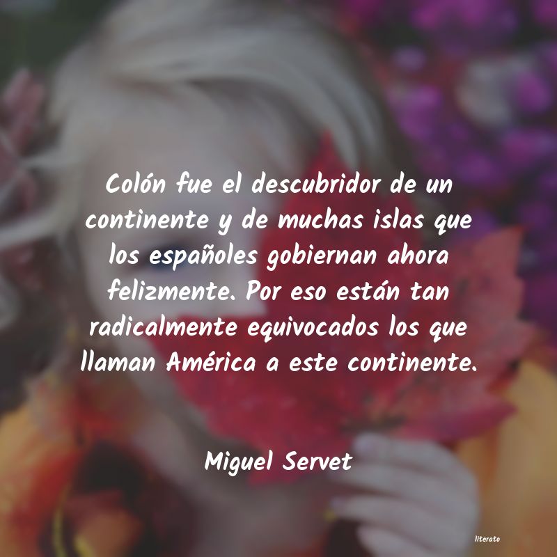 Frases de Miguel Servet