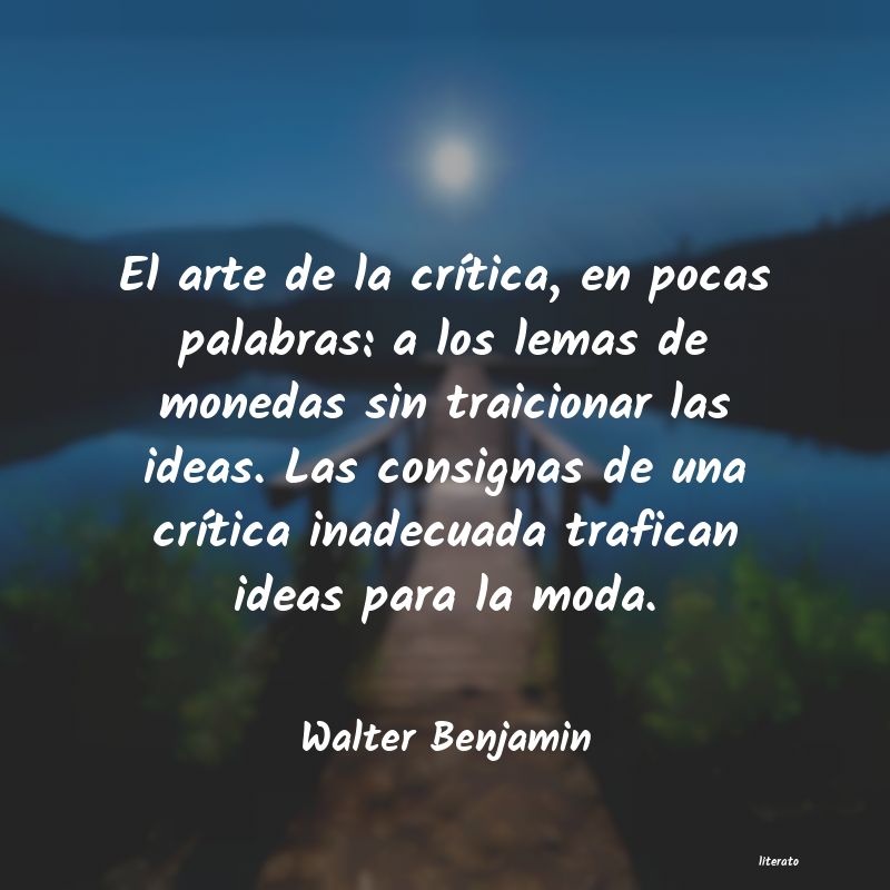 frases de Walter Benjamin
