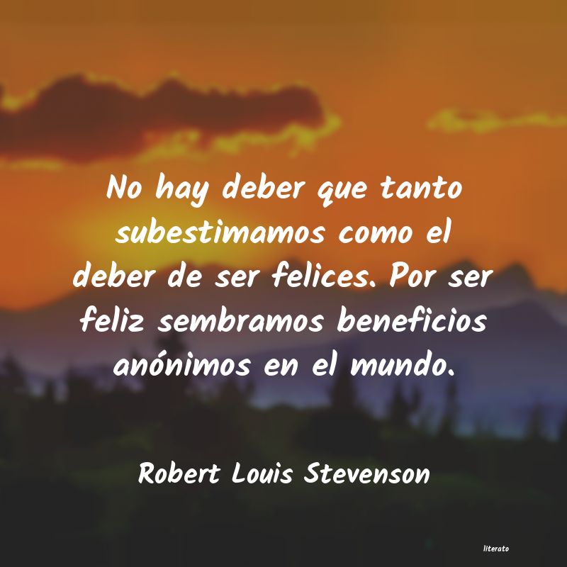 Frases de Robert Louis Stevenson