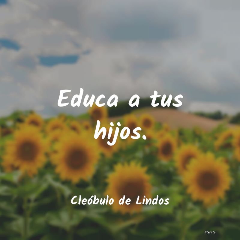 Frases de Cleóbulo de Lindos