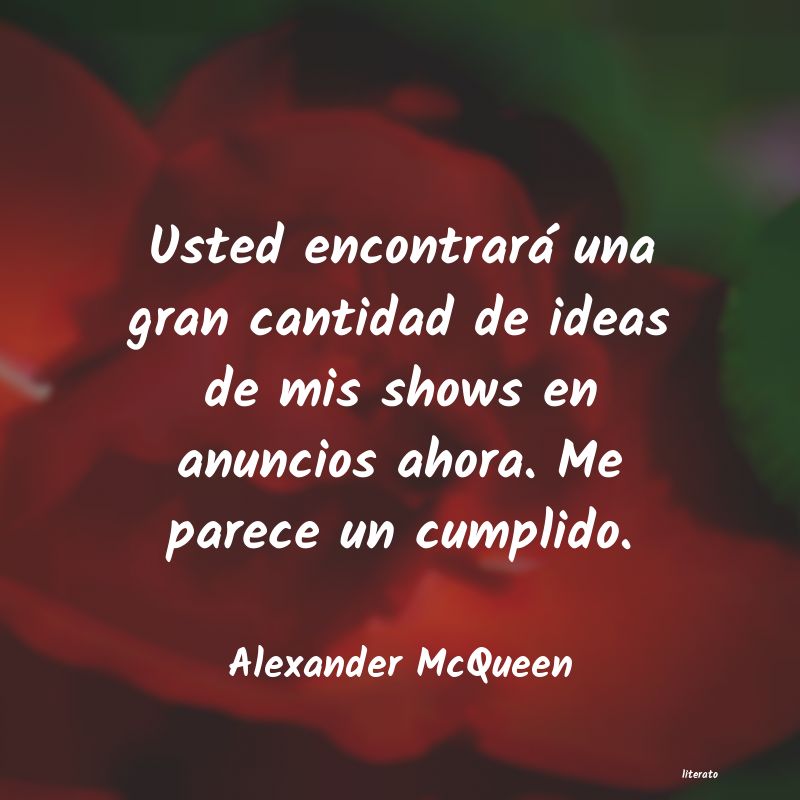 Frases de Alexander McQueen