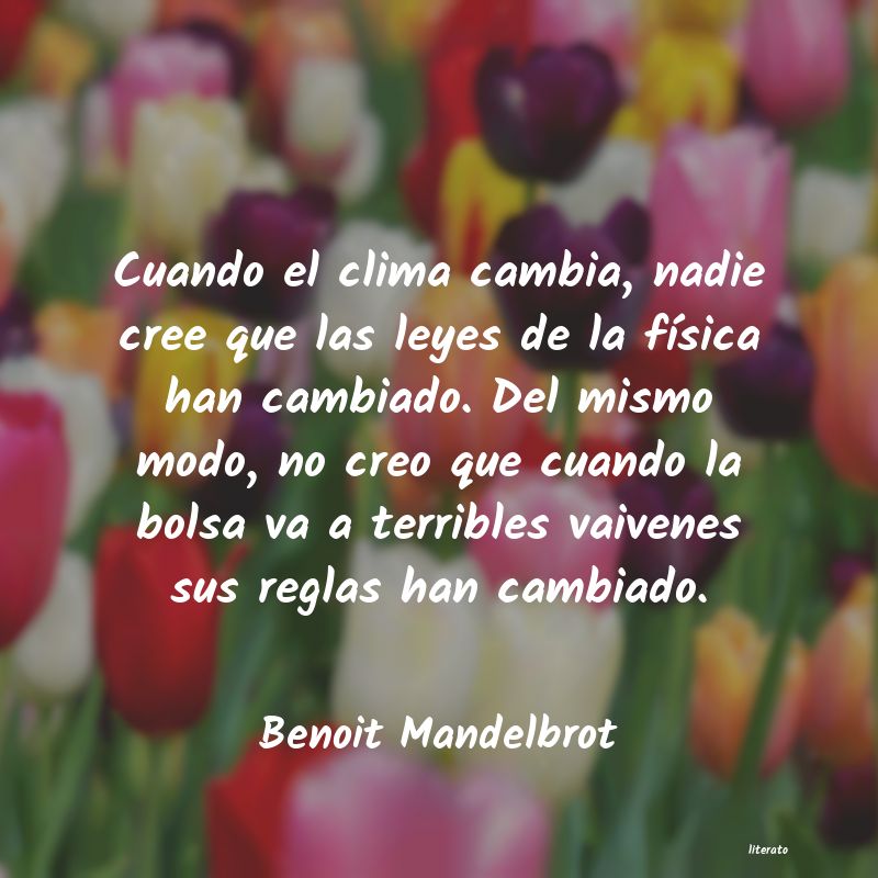 Frases de Benoit Mandelbrot