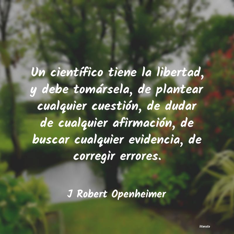 Frases de J Robert Openheimer