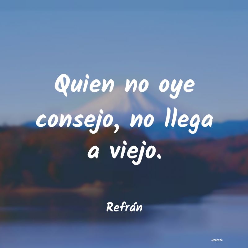 Frases de Refrán