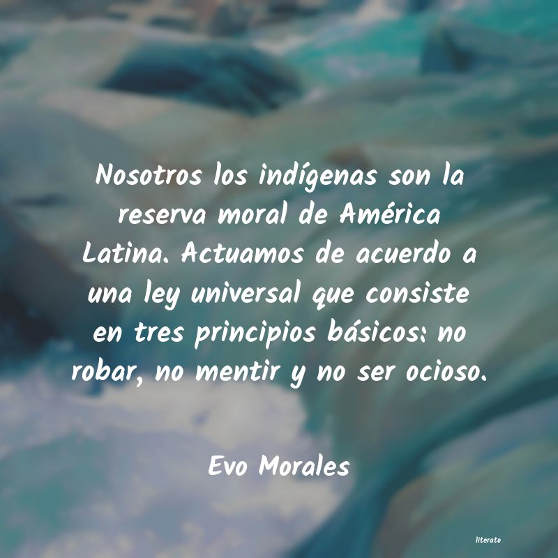 frases de Evo Morales