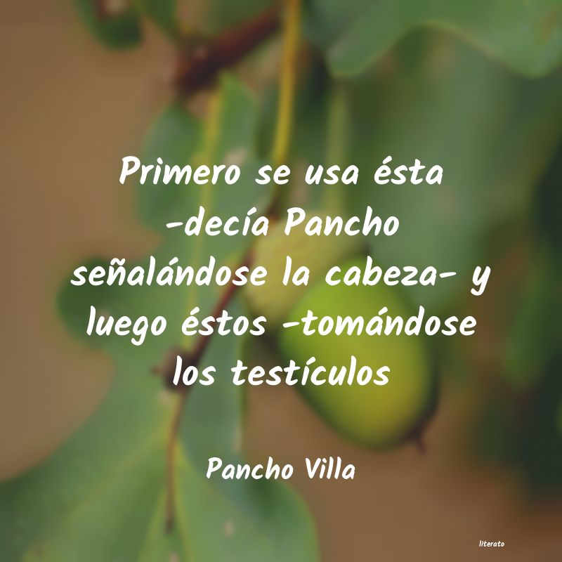 Frases de Pancho Villa