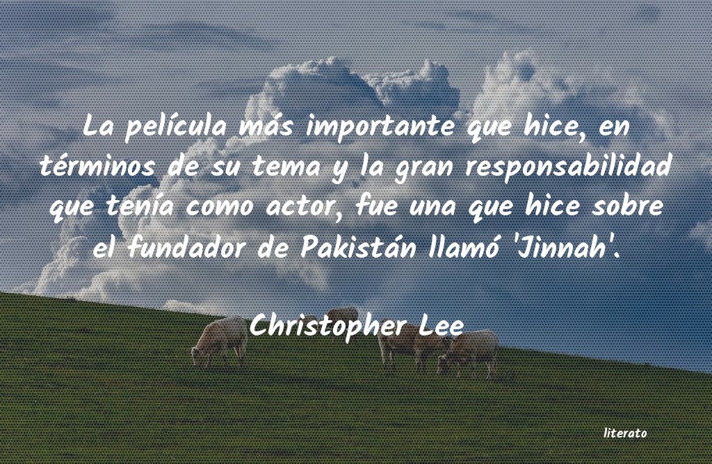 frases de Christopher Lee