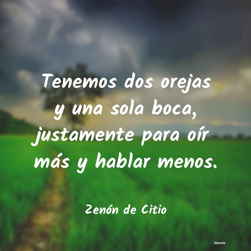 frases de Zenón de Citio