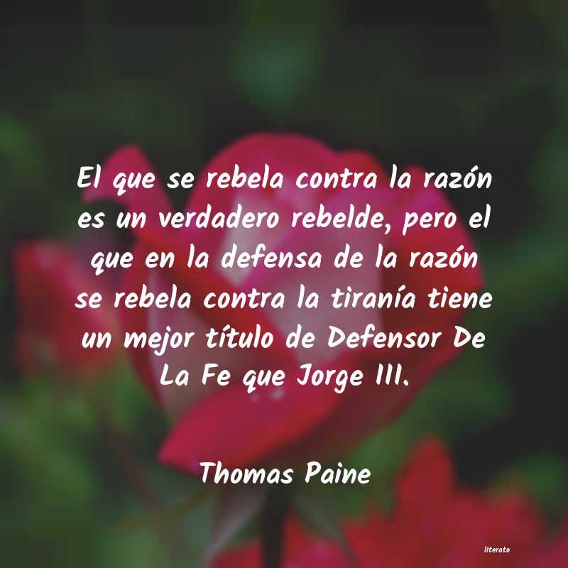 Frases de Thomas Paine