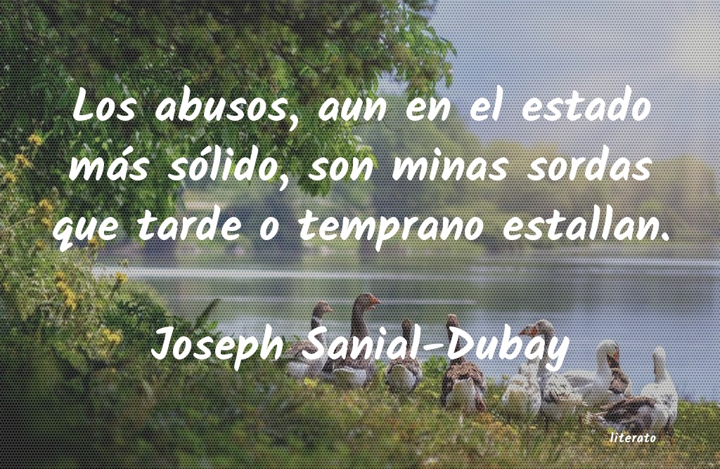 Frases de Joseph Sanial-Dubay