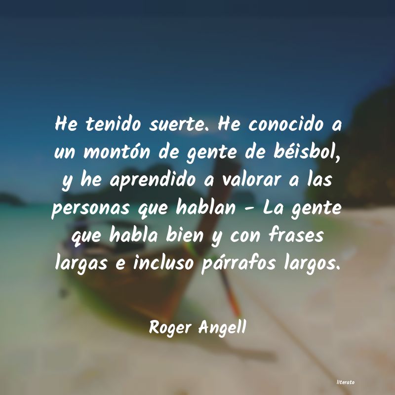 frases de Roger Angell