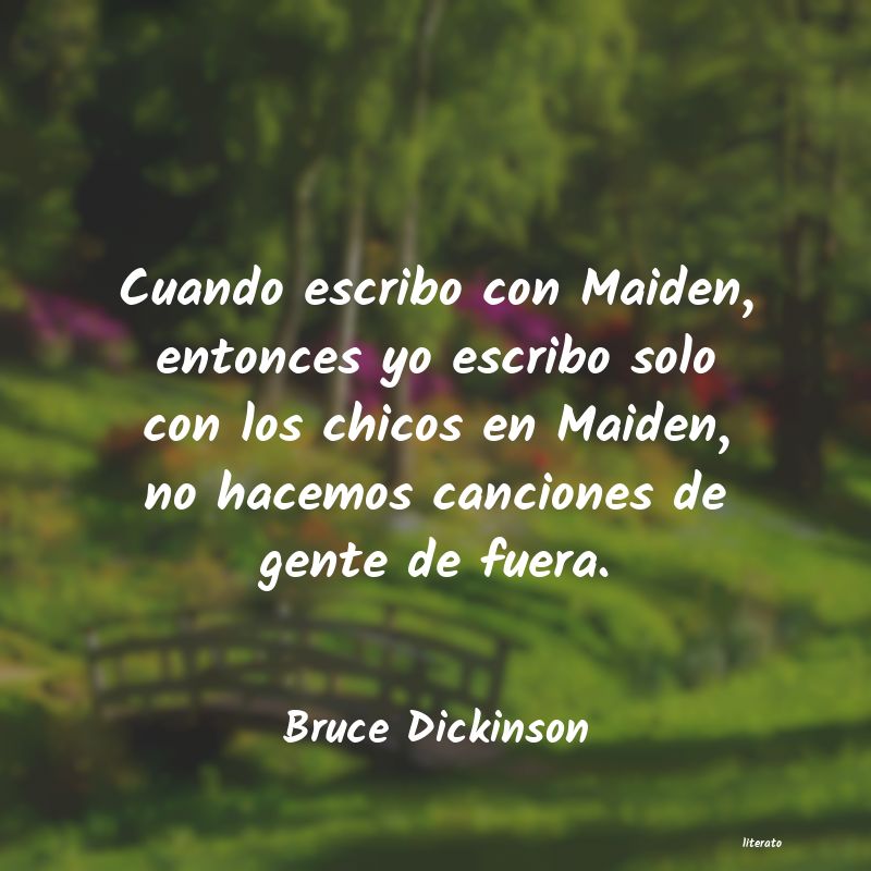 frases de Bruce Dickinson