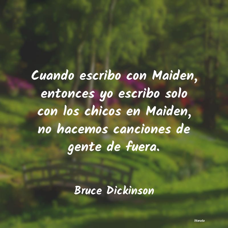 Frases de Bruce Dickinson