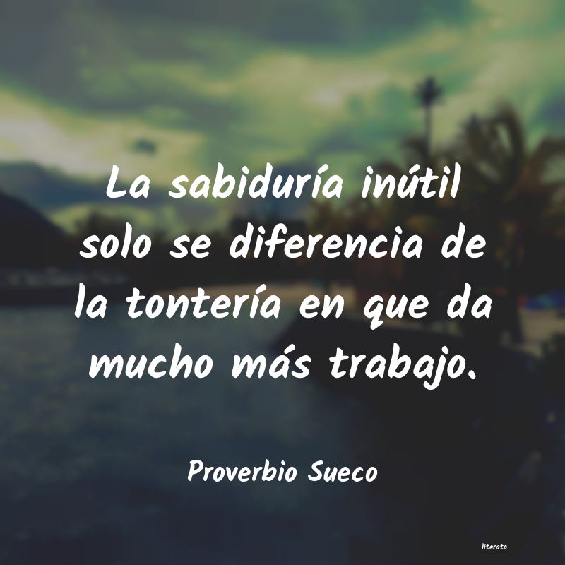 Frases de Proverbio Sueco